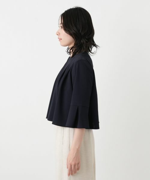 Leilian / レリアン テーラードジャケット | ノーカラーフレアジャケット | 詳細5