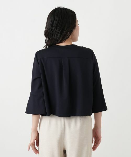 Leilian / レリアン テーラードジャケット | ノーカラーフレアジャケット | 詳細6