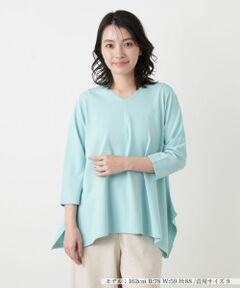 Leilian / レリアン ニット・セーター | Vネック七分袖フレアニット