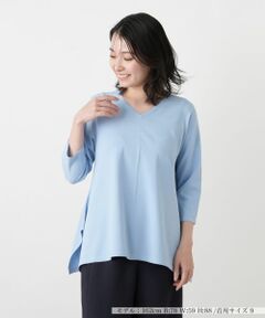 Leilian / レリアン ニット・セーター | Vネック七分袖フレアニット