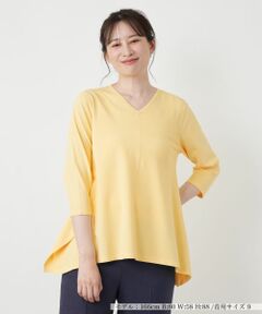 Leilian / レリアン ニット・セーター | Vネック七分袖フレアニット