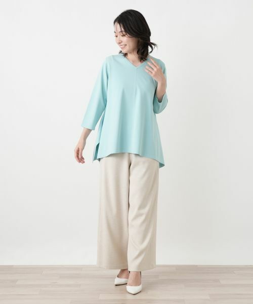 Leilian / レリアン ニット・セーター | Vネック七分袖フレアニット | 詳細13