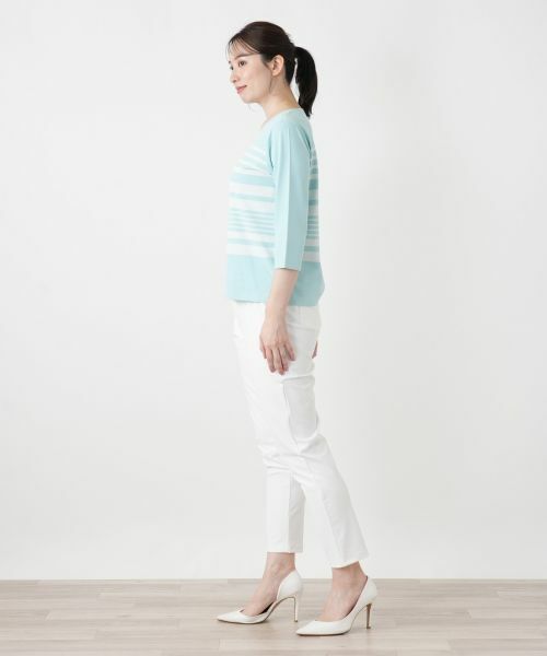 Leilian / レリアン ニット・セーター | ボーダークルーネックニット | 詳細13