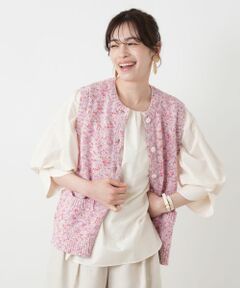 Leilian / レリアン テーラードジャケット | メランジニットベスト