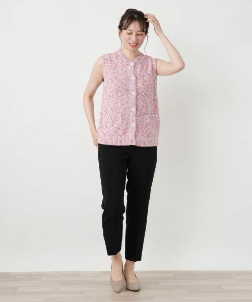 Leilian / レリアン テーラードジャケット | メランジニットベスト | 詳細14