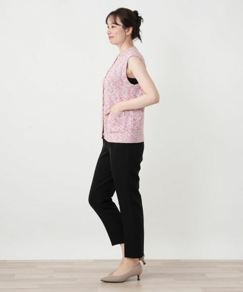 Leilian / レリアン テーラードジャケット | メランジニットベスト | 詳細15