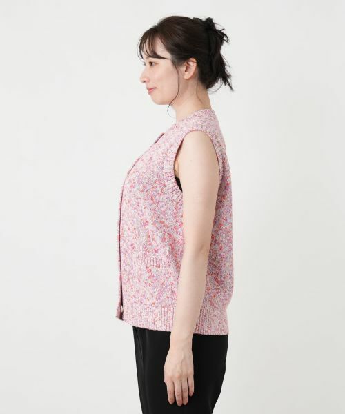 Leilian / レリアン テーラードジャケット | メランジニットベスト | 詳細18