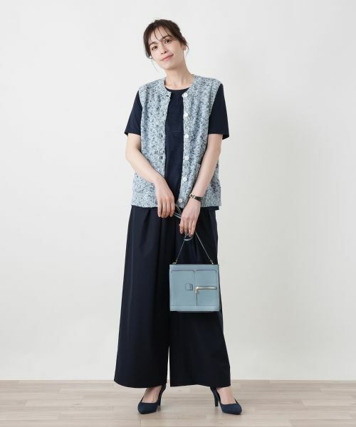 Leilian / レリアン テーラードジャケット | メランジニットベスト | 詳細4