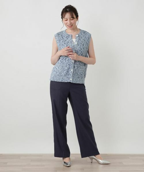 Leilian / レリアン テーラードジャケット | メランジニットベスト | 詳細6