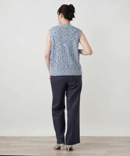 Leilian / レリアン テーラードジャケット | メランジニットベスト | 詳細8