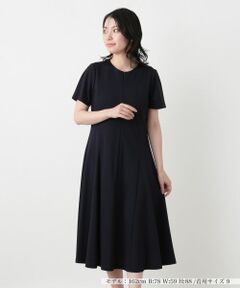 Leilian / レリアン ドレス | クルーネックフレアワンピース