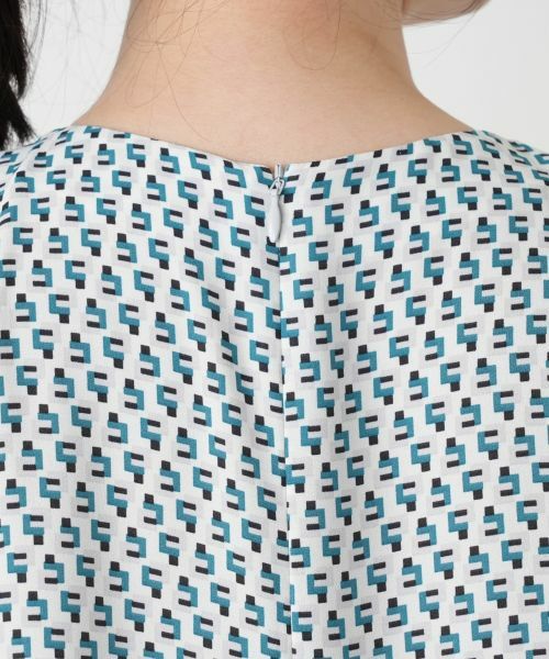 Leilian / レリアン シャツ・ブラウス | 幾何学柄ギャザーブラウス | 詳細15