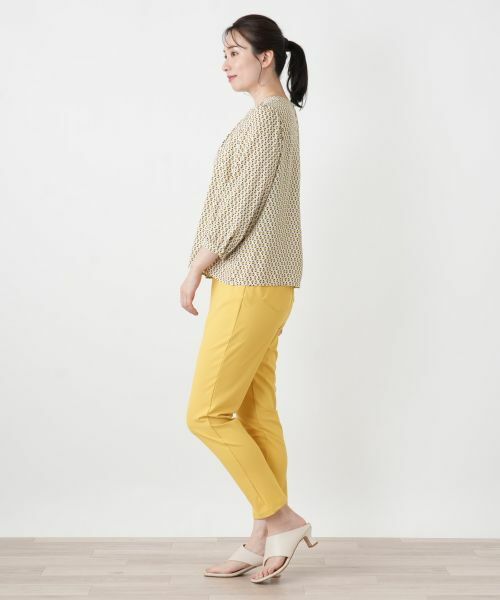 Leilian / レリアン シャツ・ブラウス | 幾何学柄ギャザーブラウス | 詳細2