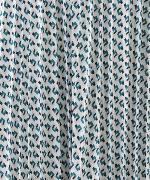 Leilian / レリアン ロング・マキシ丈スカート | 幾何学柄プリーツミディスカート | 詳細15