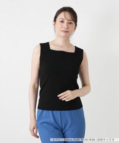Leilian / レリアン カットソー | スクエアネックタンクトップ【Leilian WHITE LABEL】