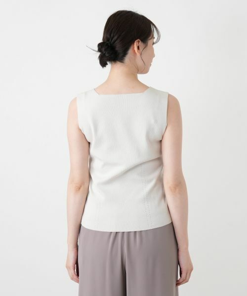Leilian / レリアン カットソー | スクエアネックタンクトップ【Leilian WHITE LABEL】 | 詳細12