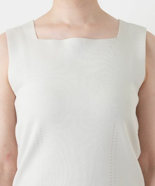 Leilian / レリアン カットソー | スクエアネックタンクトップ【Leilian WHITE LABEL】 | 詳細13
