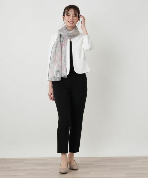 Leilian / レリアン マフラー・ショール・スヌード・ストール | シアーペイズリー柄ストール【BINDA】 | 詳細2