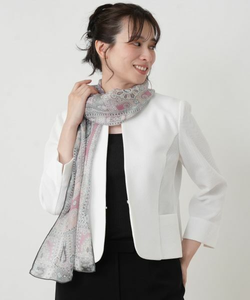 Leilian / レリアン マフラー・ショール・スヌード・ストール | シアーペイズリー柄ストール【BINDA】 | 詳細3