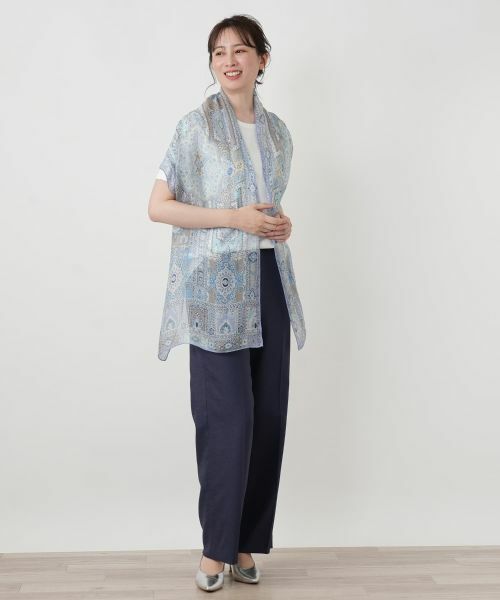 Leilian / レリアン マフラー・ショール・スヌード・ストール | シアーペイズリー柄ストール【BINDA】 | 詳細4