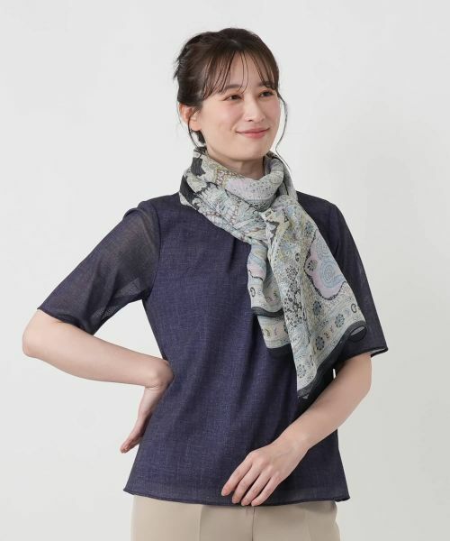 Leilian / レリアン マフラー・ショール・スヌード・ストール | ペイズリー柄大判ストール 【BINDA】 | 詳細5