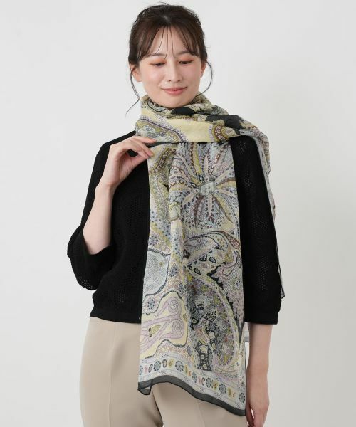 Leilian / レリアン マフラー・ショール・スヌード・ストール | ペイズリー柄大判ストール 【BINDA】 | 詳細7
