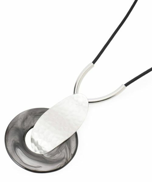 Leilian / レリアン ネックレス・ペンダント・チョーカー | サークルモチーフコードネックレス（ブラック）