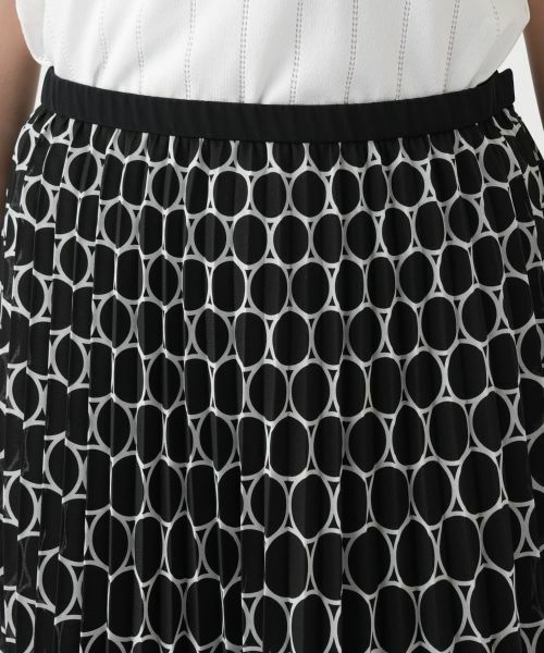 Leilian / レリアン ロング・マキシ丈スカート | 幾何学柄プリーツスカート【Leilian WHITE LABEL】 | 詳細7