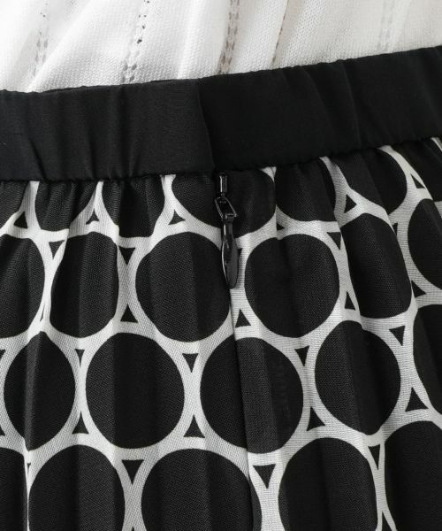 Leilian / レリアン ロング・マキシ丈スカート | 幾何学柄プリーツスカート【Leilian WHITE LABEL】 | 詳細8
