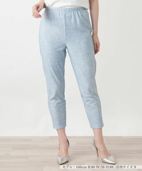 Leilian / レリアン レギンス・スパッツ | ストレッチクロップドパンツ（コバルトブルー）