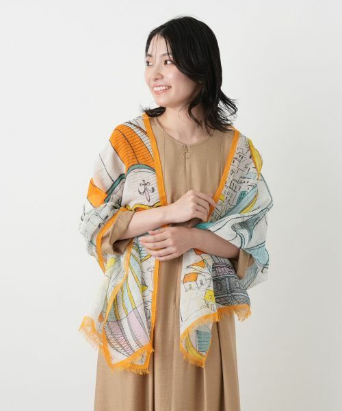 Leilian / レリアン マフラー・ショール・スヌード・ストール | バルーン柄ストール | 詳細3