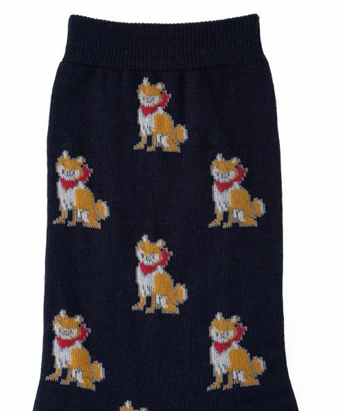 Leilian / レリアン ソックス | キツネ柄クルーソックス | 詳細1