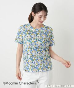 Leilian / レリアン カットソー | ムーミン柄クルーネックTシャツ