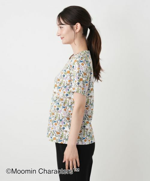 Leilian / レリアン カットソー | ムーミン柄クルーネックTシャツ | 詳細8