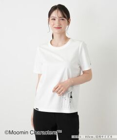 Leilian / レリアン カットソー | ムーミン刺繍クルーネックTシャツ