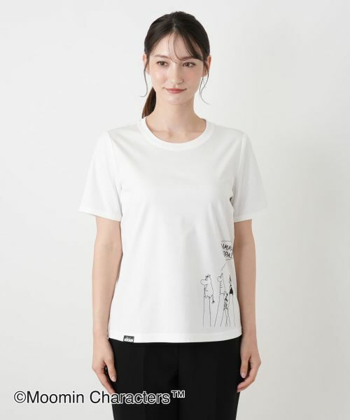 Leilian / レリアン カットソー | ムーミン刺繍クルーネックTシャツ | 詳細7