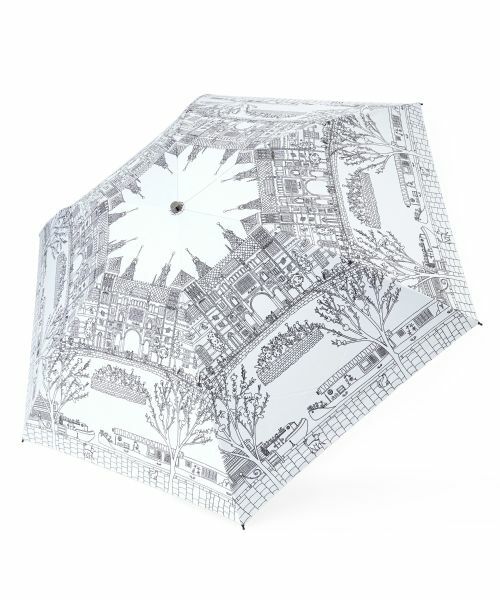 Leilian / レリアン 傘 | プリント晴雨兼用折り畳み傘（アイボリー）