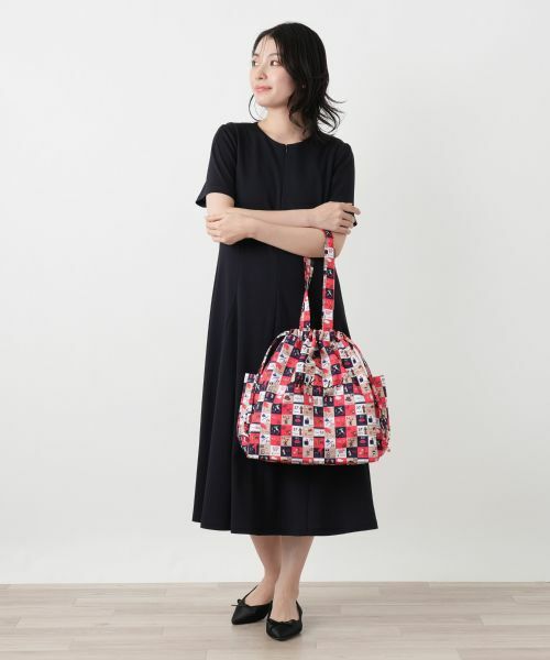 Leilian / レリアン トートバッグ | プリント巾着トートバッグ | 詳細12