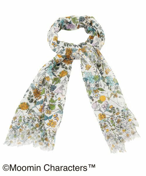 Leilian / レリアン マフラー・ショール・スヌード・ストール | ムーミン柄ストール（パープル）