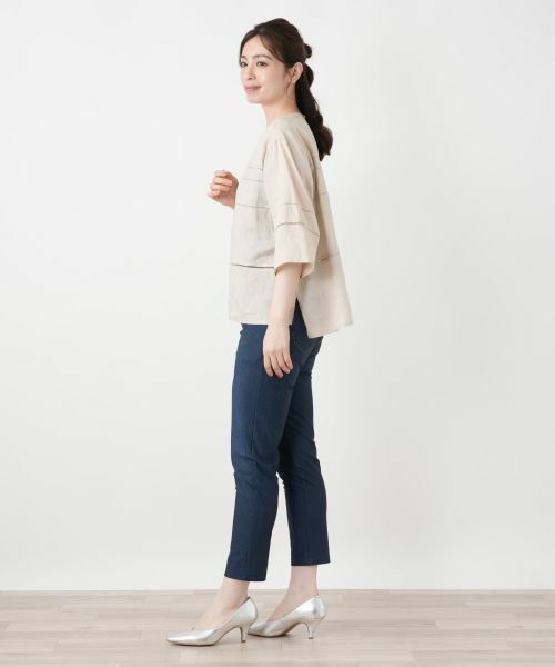 Leilian / レリアン その他パンツ | デニム風クロップドパンツ | 詳細2