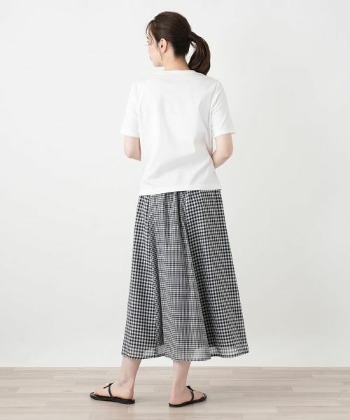 Leilian / レリアン カットソー | 【接触冷感】プリントクルーネックTシャツ | 詳細3