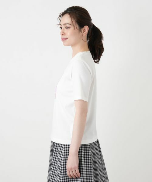 Leilian / レリアン カットソー | 【接触冷感】プリントクルーネックTシャツ | 詳細5