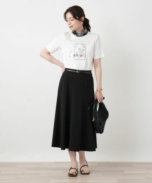 Leilian / レリアン Tシャツ | 【接触冷感】プリントクルーネックTシャツ | 詳細15
