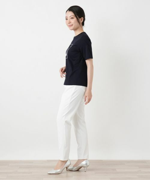 Leilian / レリアン Tシャツ | 【接触冷感】プリントクルーネックTシャツ | 詳細2