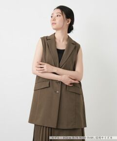 Leilian / レリアン テーラードジャケット | プリーツ切替ロングベスト
