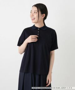 Leilian / レリアン ポロシャツ | 異素材切替ポロシャツ