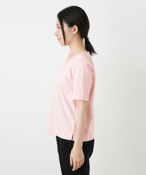 Leilian / レリアン Tシャツ | 【接触冷感】レース刺繍カットソー | 詳細11