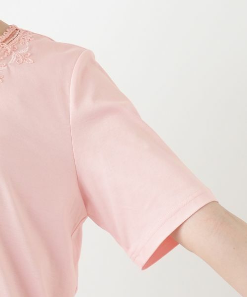 Leilian / レリアン Tシャツ | 【接触冷感】レース刺繍カットソー | 詳細15