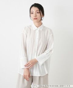 Leilian / レリアン シャツ・ブラウス | シワ加工シャーリングブラウス