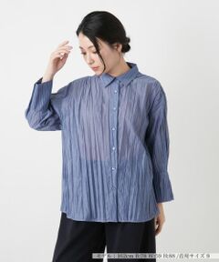 Leilian / レリアン シャツ・ブラウス | シワ加工シャーリングブラウス